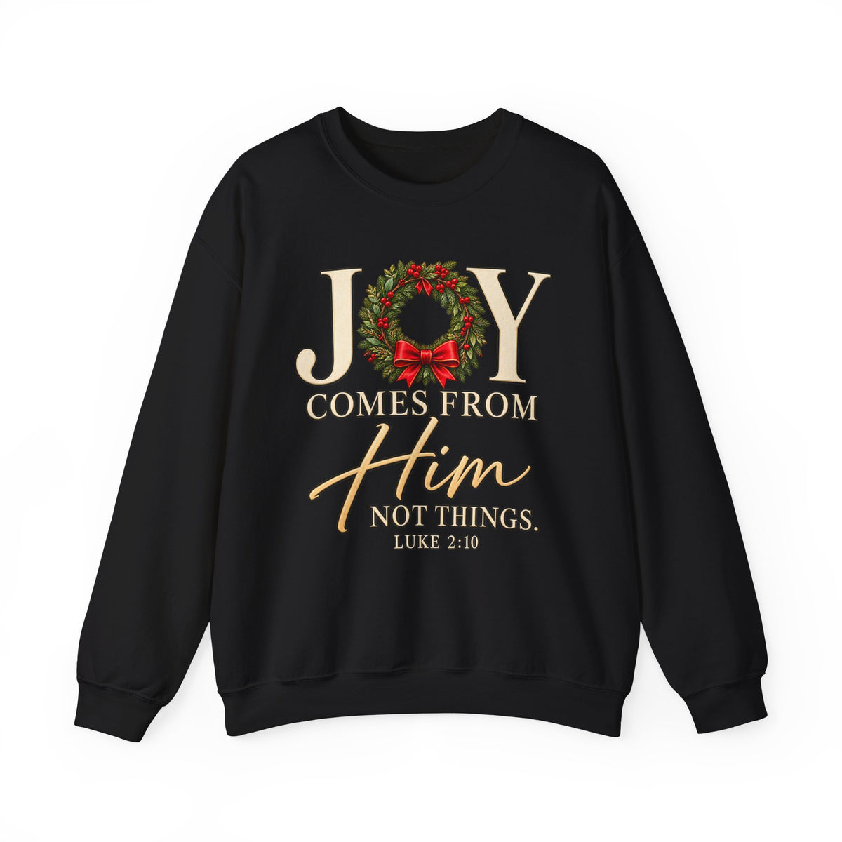 Joy Comes From Him Christmas Crewneck Sweatshirt