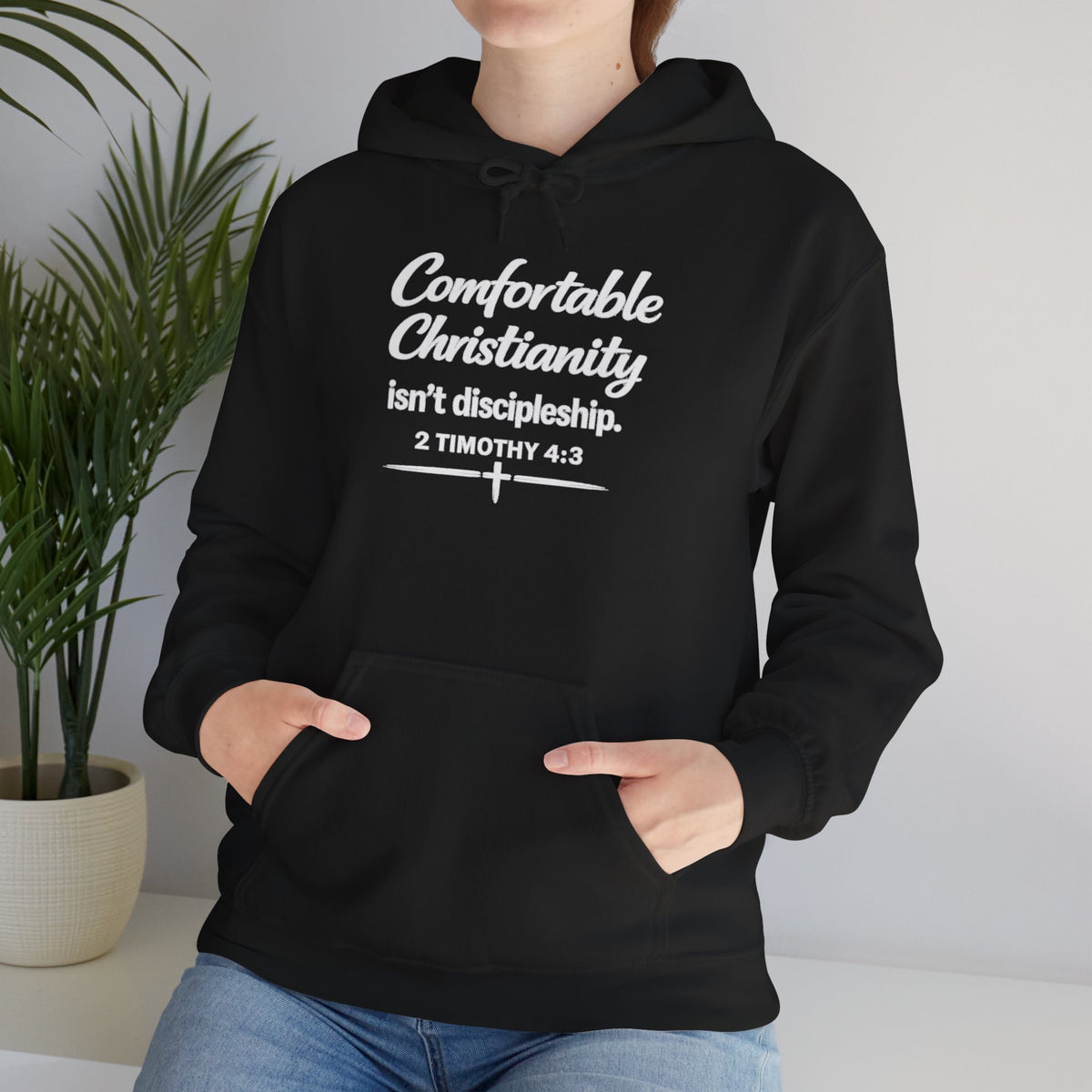 Comfortable Christianity isn't discipleship - Unisex Heavy Blend™ Hooded Sweatshirt