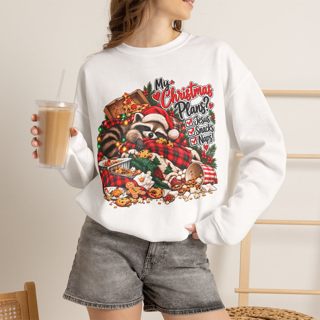 My Christmas Plans - Raccoon Holiday Sweatshirt