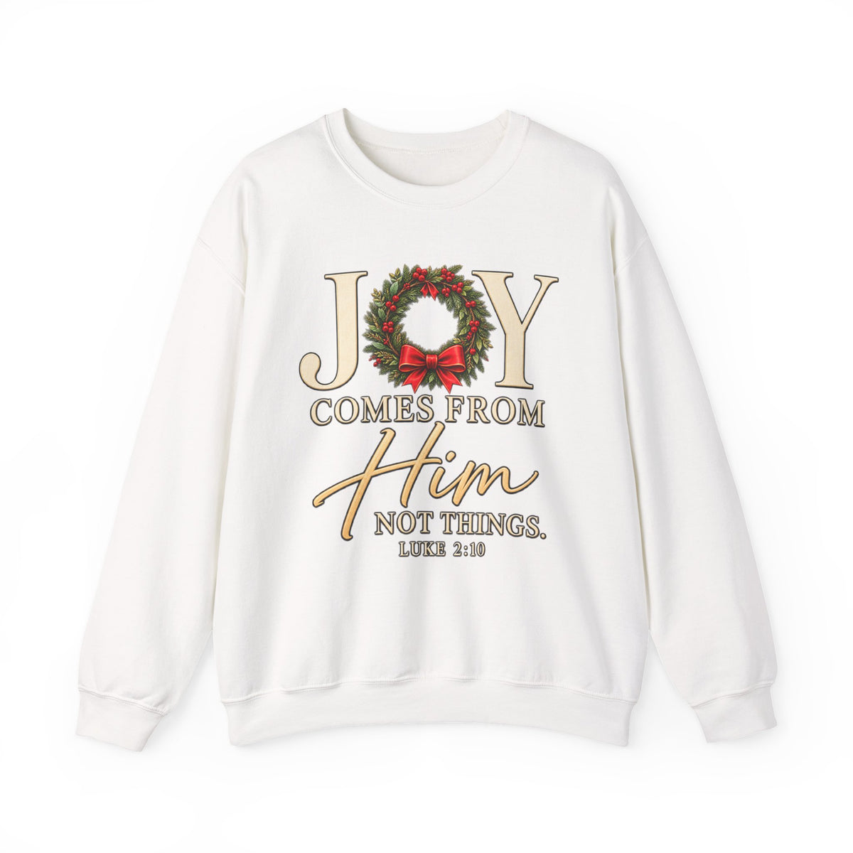 Joy Comes From Him Christmas Crewneck Sweatshirt