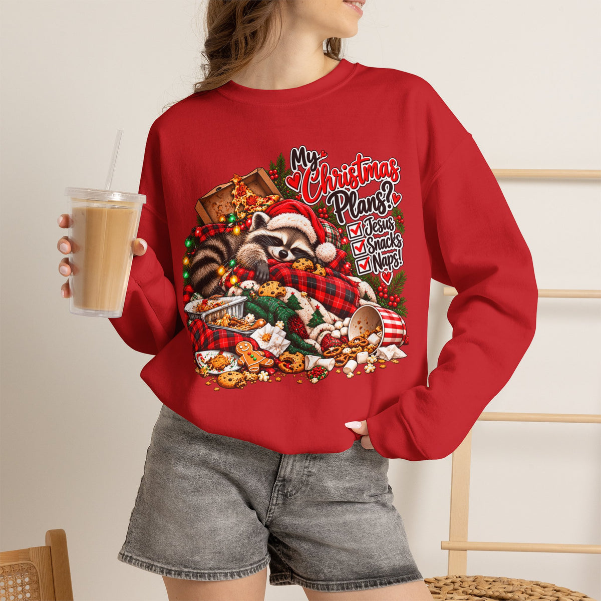 My Christmas Plans - Raccoon Holiday Sweatshirt