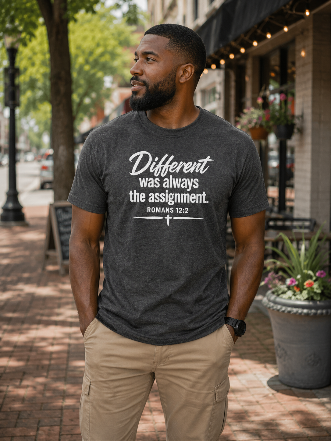 Different Was Always The Assignment | Christian T-Shirt -W | Romans 12:2