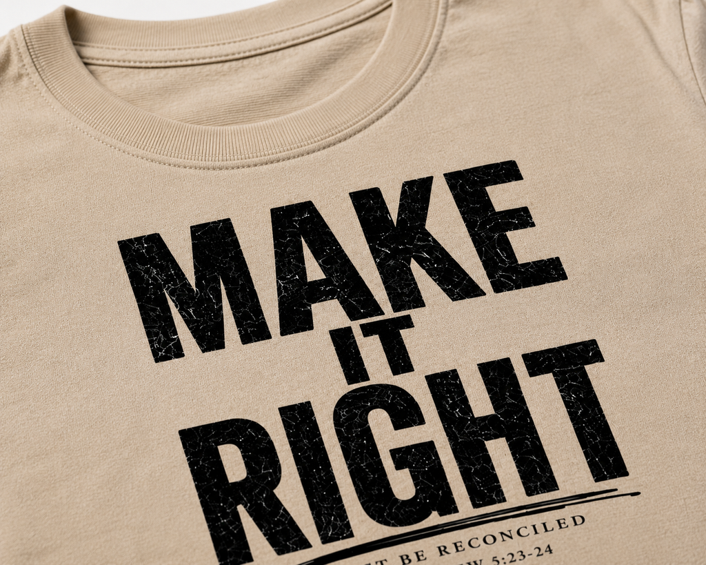 Make it Right - B | Christian T-Shirt | Matthew 5:23-24