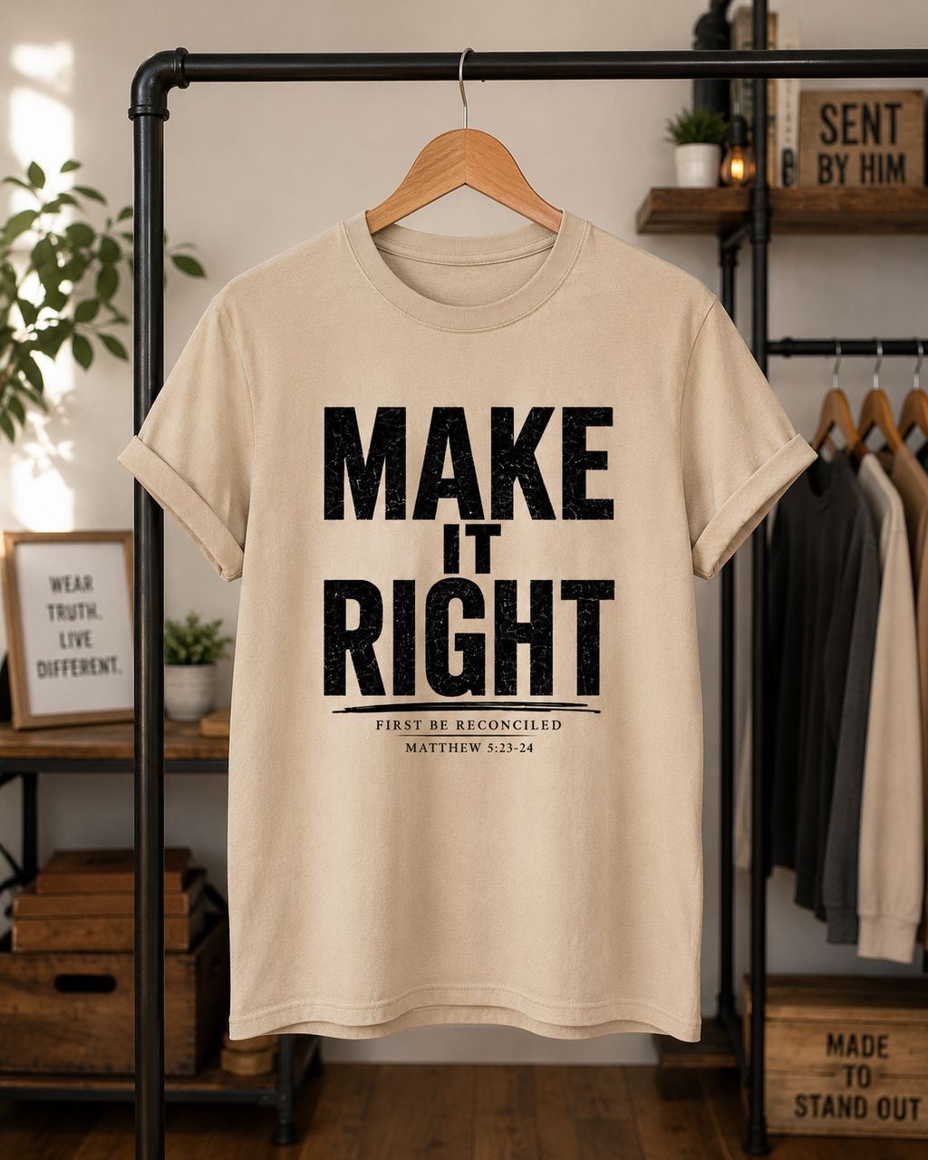 Make it Right - B | Christian T-Shirt | Matthew 5:23-24