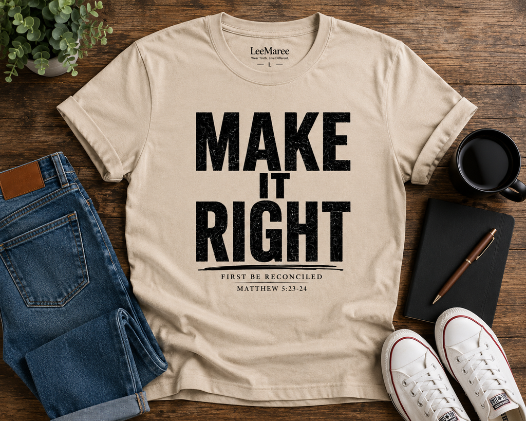 Make it Right - B | Christian T-Shirt | Matthew 5:23-24