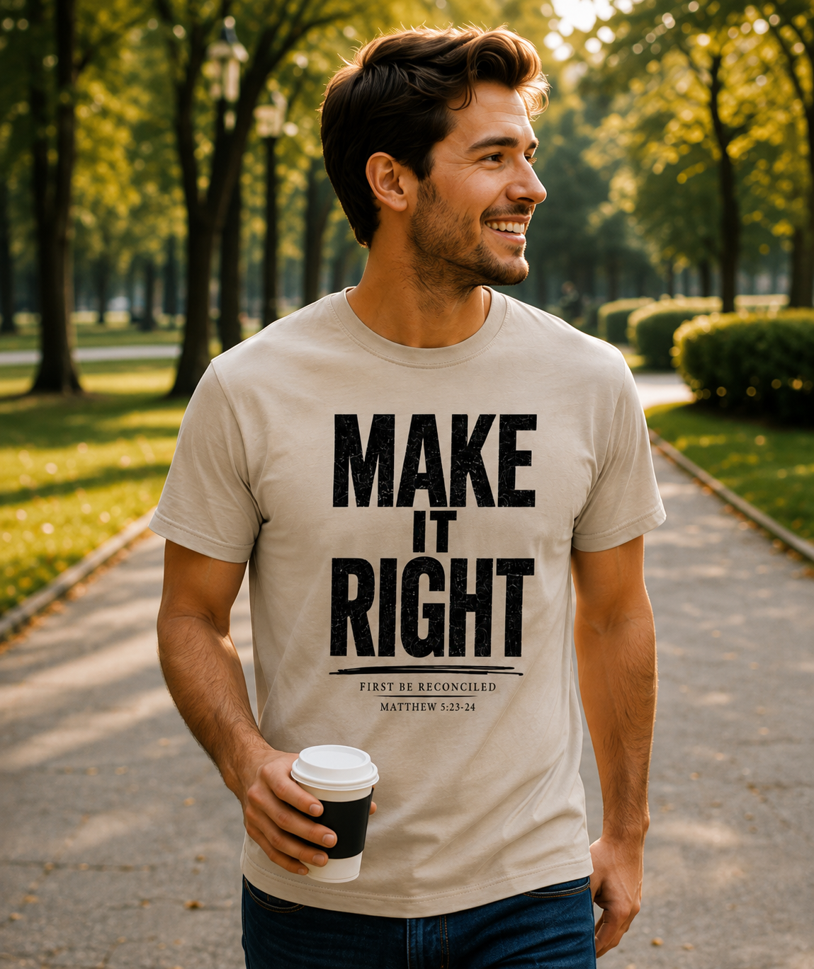 Make it Right - B | Christian T-Shirt | Matthew 5:23-24