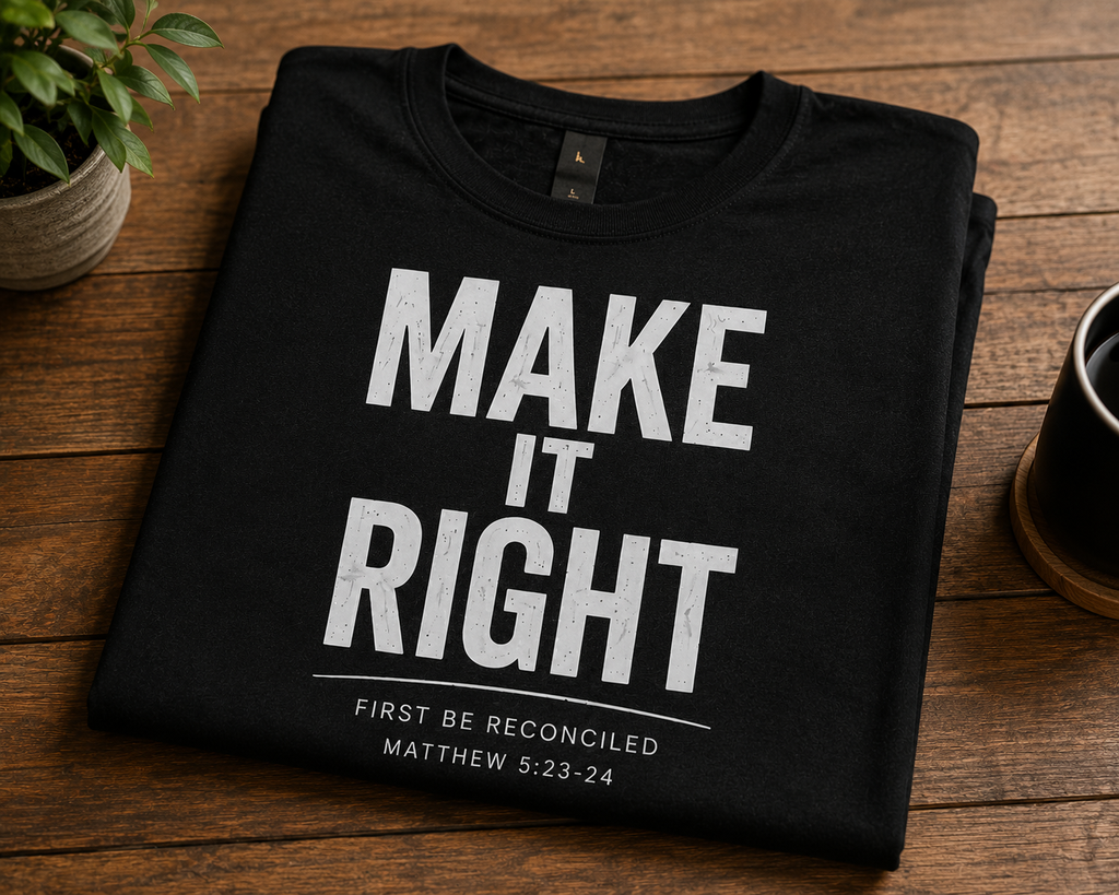 Make it Right | Christian T-Shirt | Matthew 5:23-24