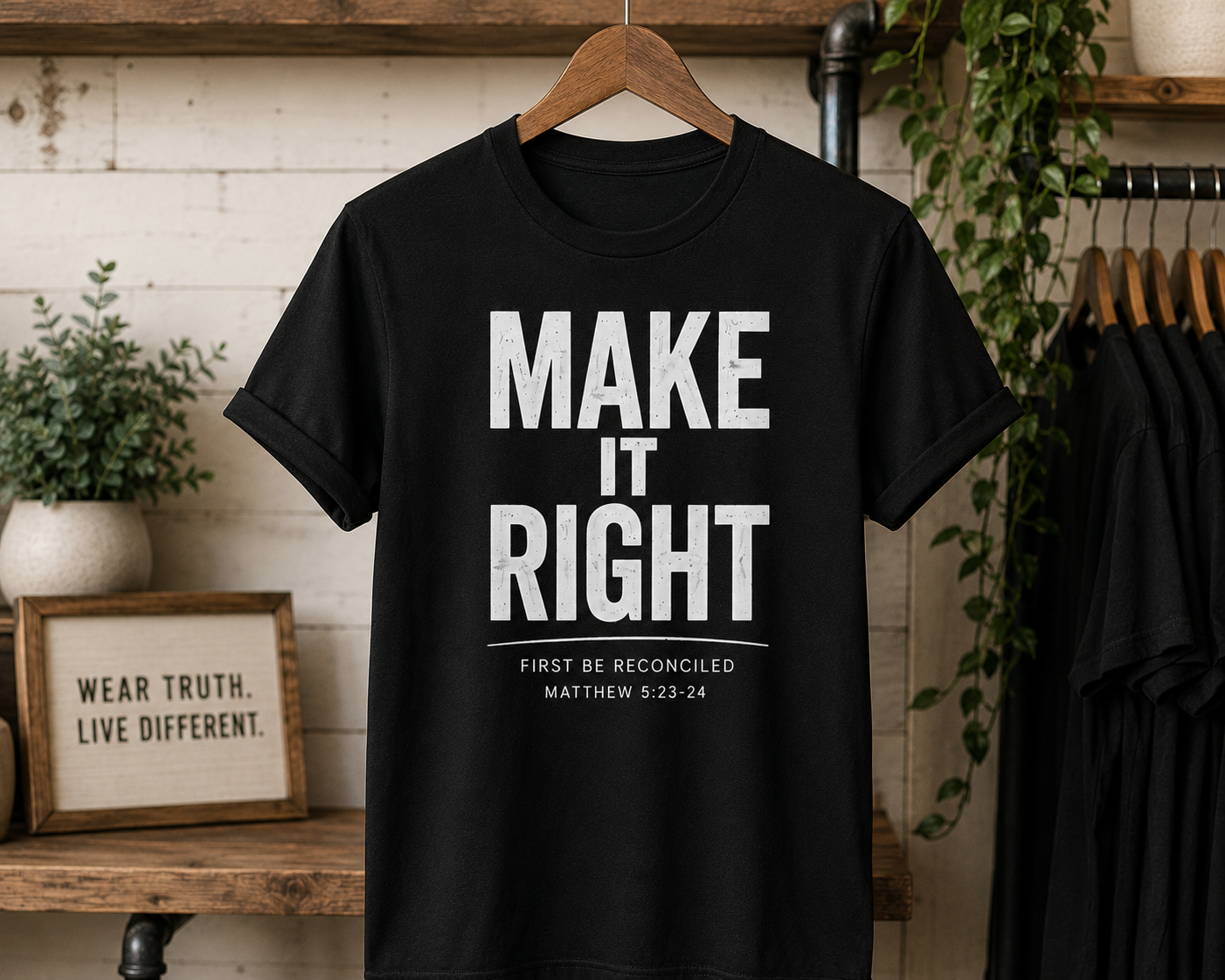 Make it Right | Christian T-Shirt | Matthew 5:23-24