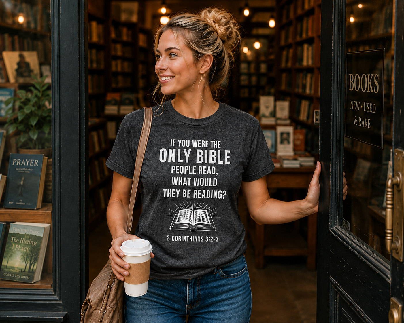 If you were the only Bible - W | Christian T-Shirt | 2 Corinthians 3:2-3