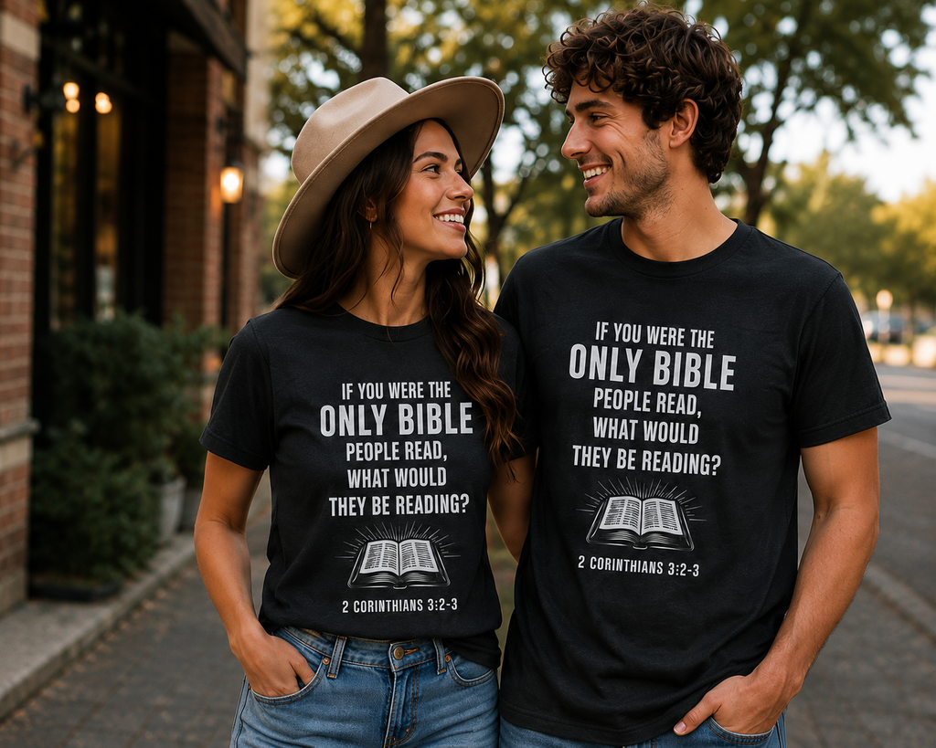 If you were the only Bible - W | Christian T-Shirt | 2 Corinthians 3:2-3