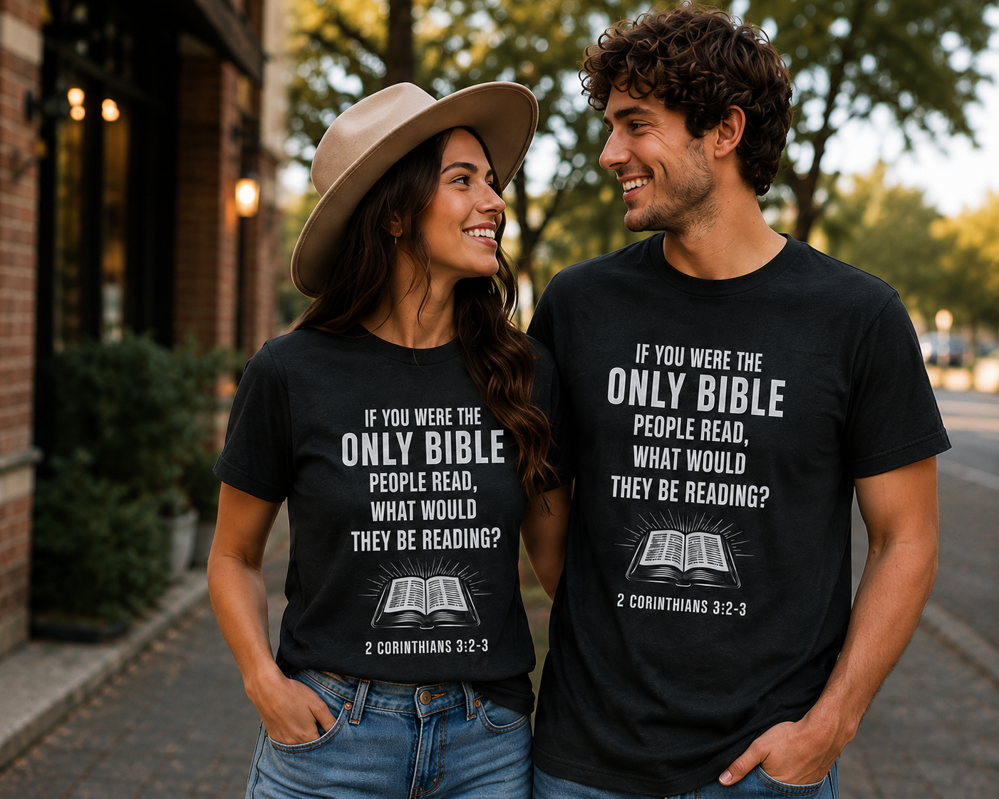 If you were the only Bible - W | Christian T-Shirt | 2 Corinthians 3:2-3