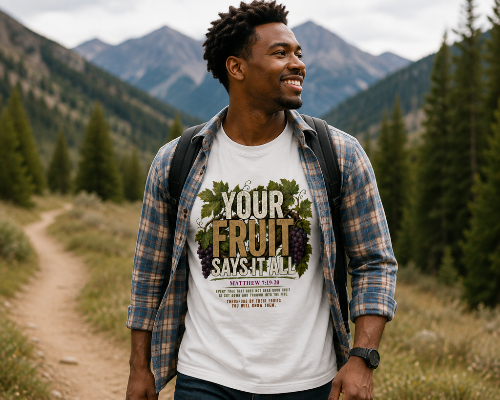 Your Fruit Says It All | Christian T-Shirt | Matthew 7:19-20