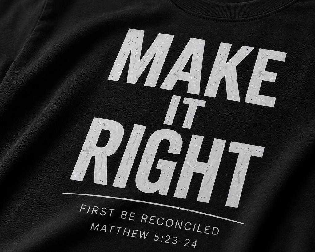 Make it Right | Christian T-Shirt | Matthew 5:23-24