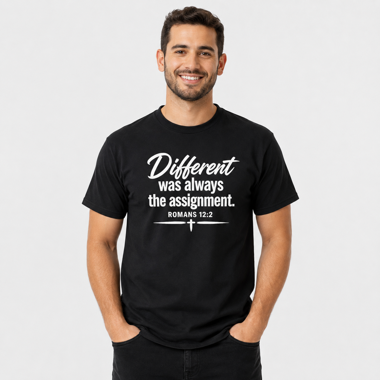 Different Was Always The Assignment | Christian T-Shirt -W | Romans 12:2