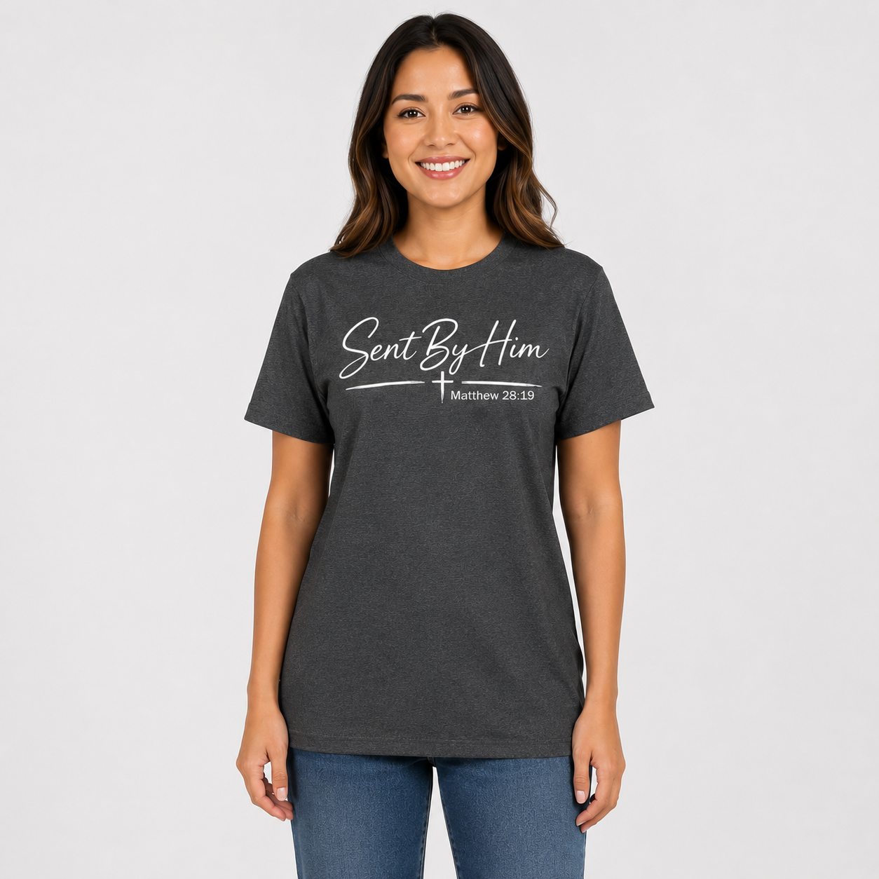 Sent By Him | Christian T-Shirt - W | Matthew 28:19