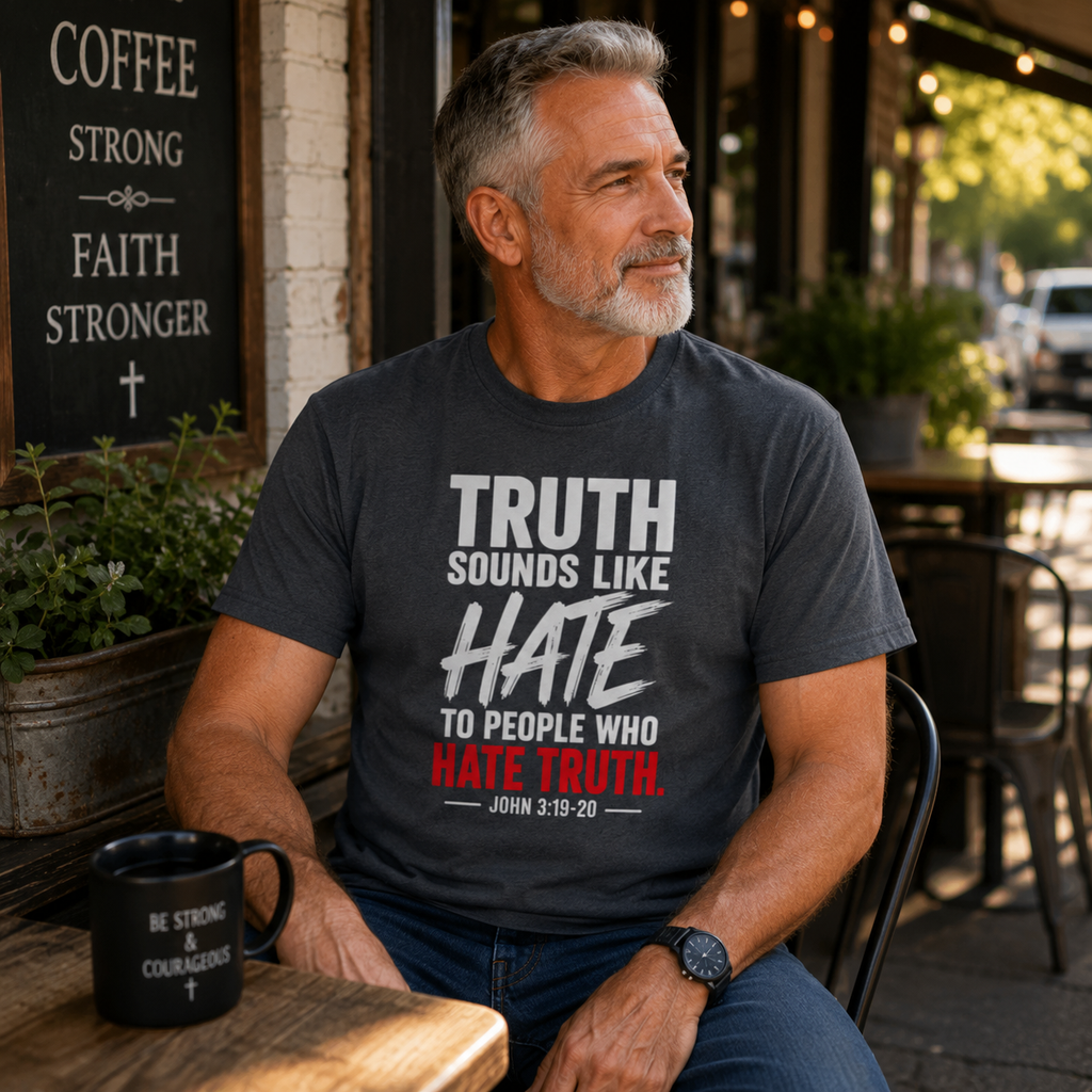 Truth Sounds Like Hate | Christian T-Shirt  - W| John 3:19–20