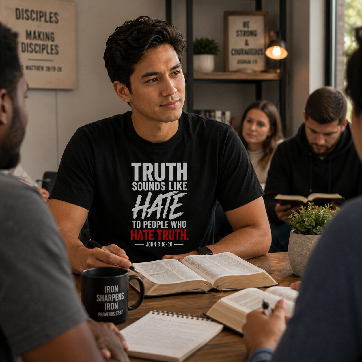 Truth Sounds Like Hate | Christian T-Shirt  - W| John 3:19–20