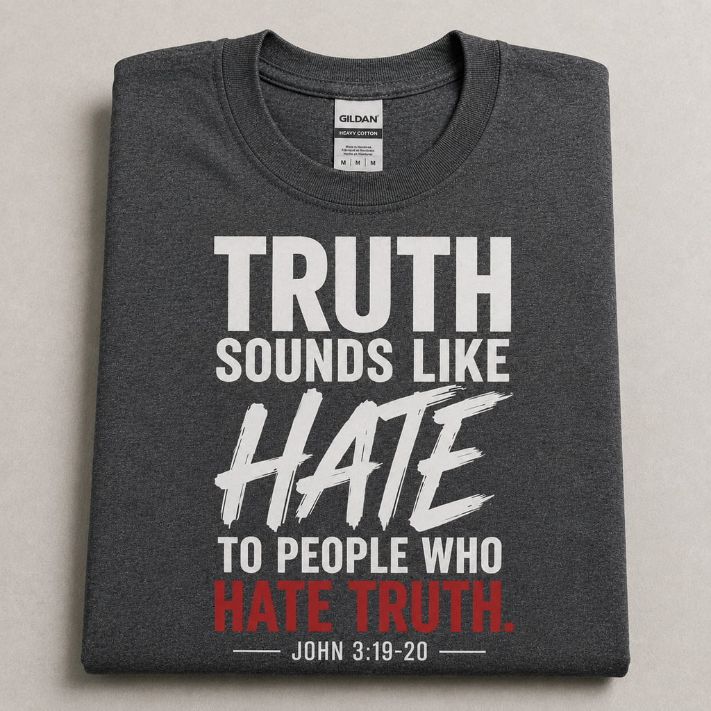 Truth Sounds Like Hate | Christian T-Shirt  - W| John 3:19–20