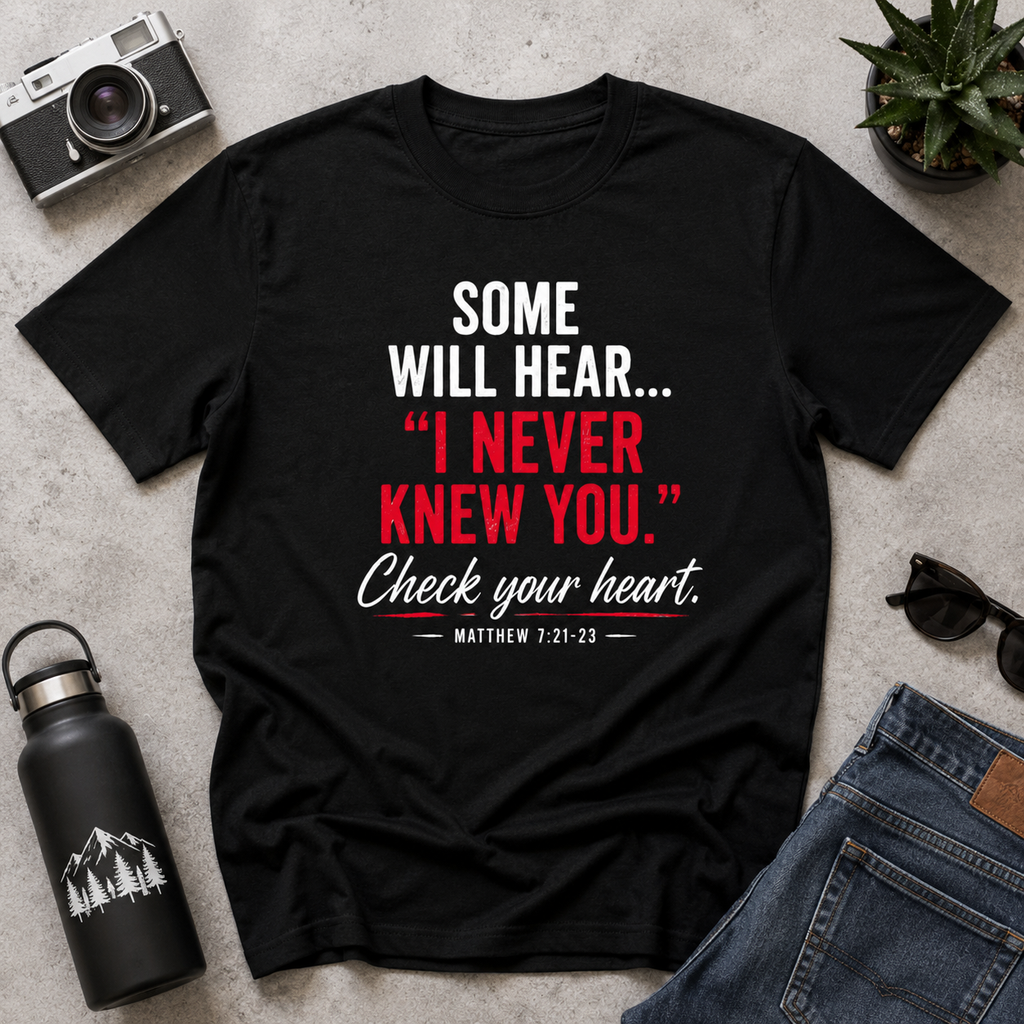 I Never Knew You | Christian T-Shirt - W | Matthew 7:21-23