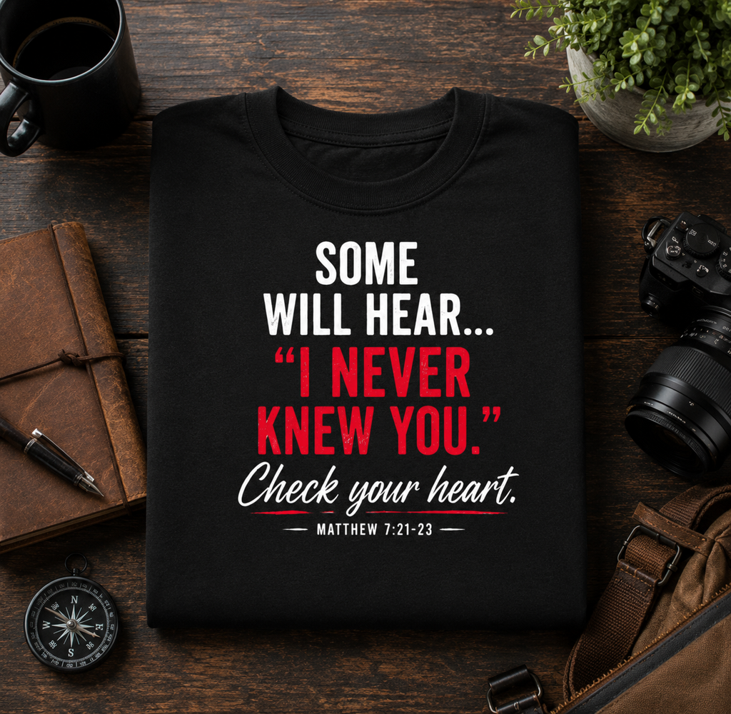 I Never Knew You | Christian T-Shirt - W | Matthew 7:21-23