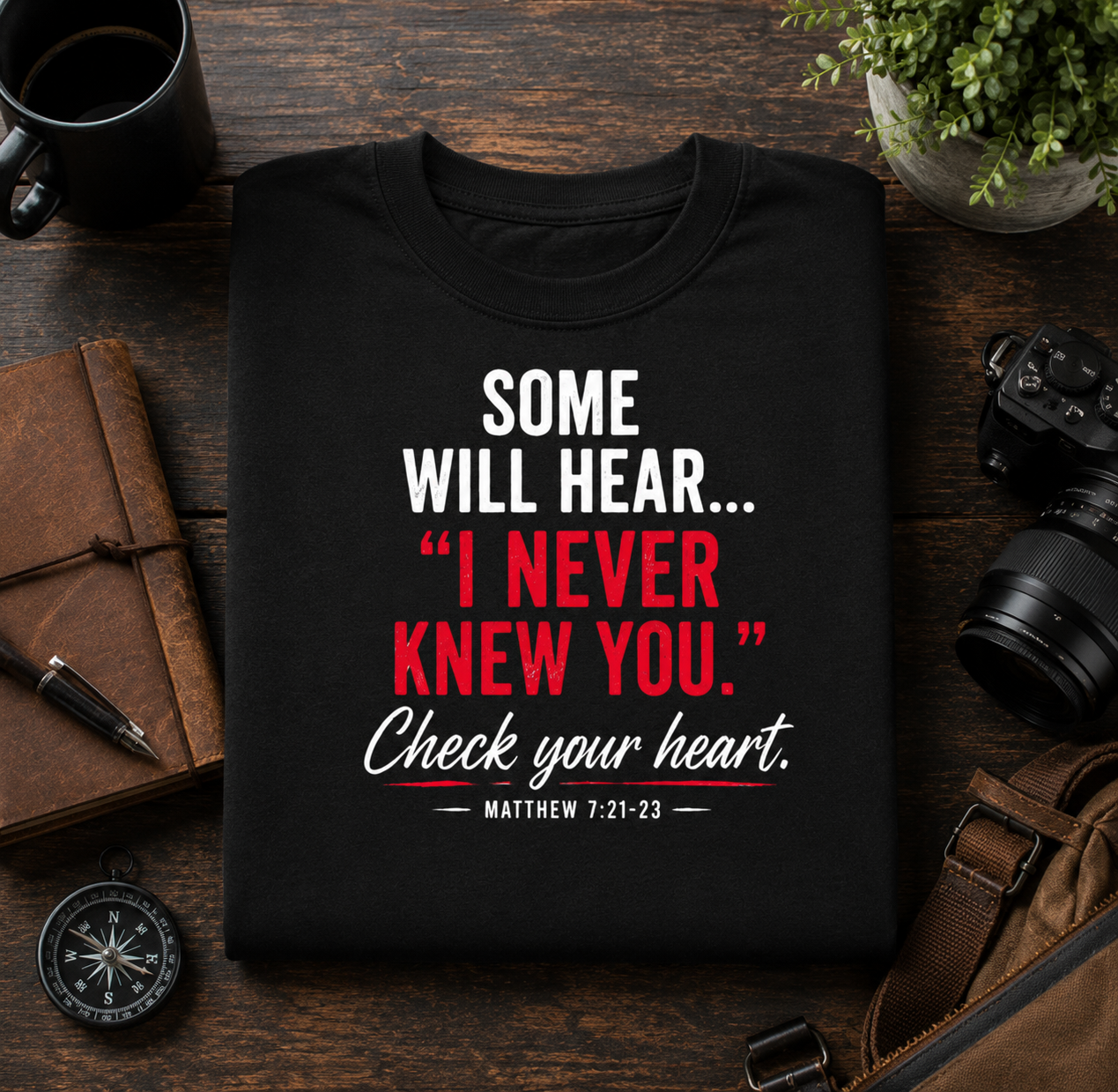 I Never Knew You | Christian T-Shirt - W | Matthew 7:21-23