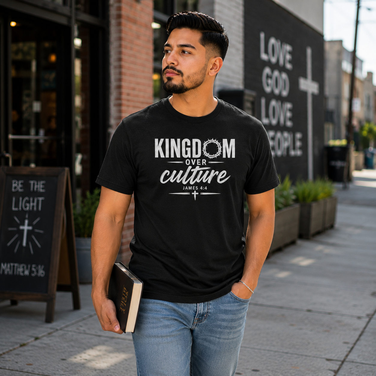 Kingdom Over Culture | Christian T-Shirt - W | James 4:4