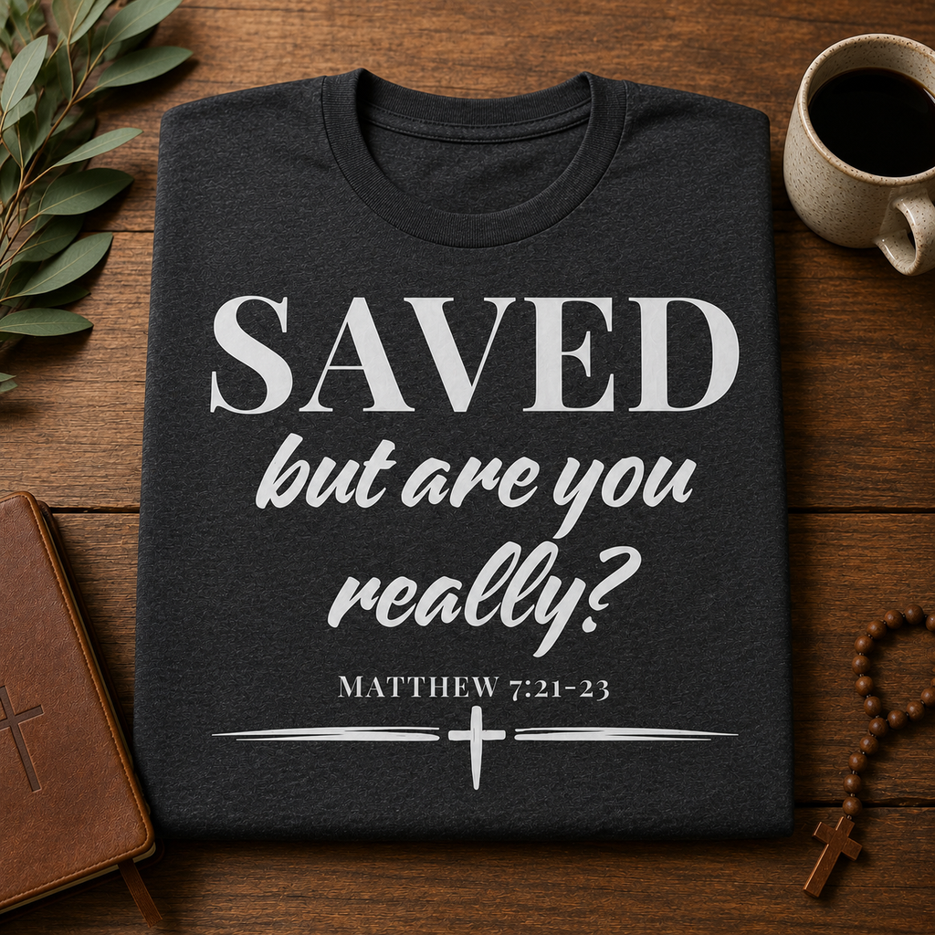 SAVED but are you really? | Christian T-Shirt | Matthew 7:21-23