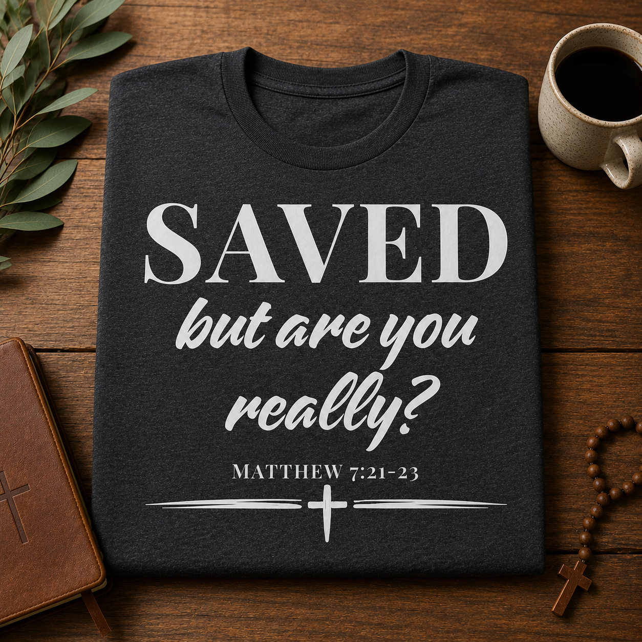 SAVED but are you really? | Christian T-Shirt | Matthew 7:21-23