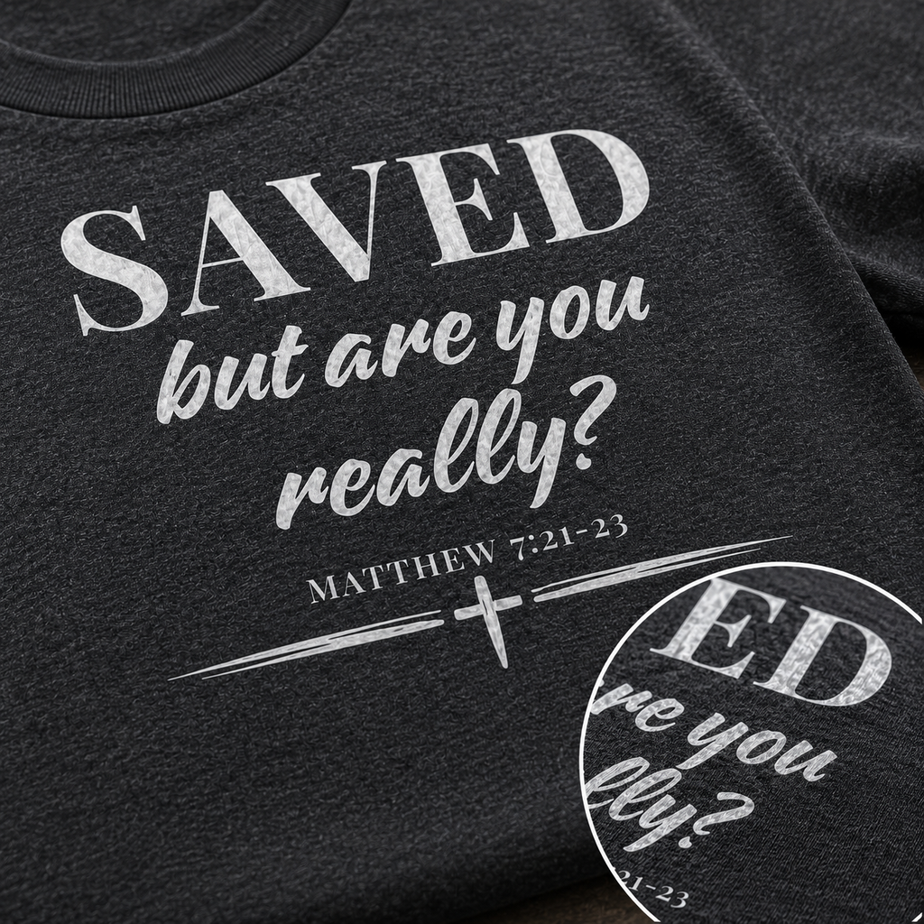 SAVED but are you really? | Christian T-Shirt | Matthew 7:21-23