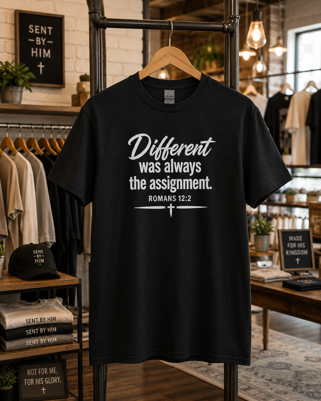 Different Was Always The Assignment | Christian T-Shirt -W | Romans 12:2